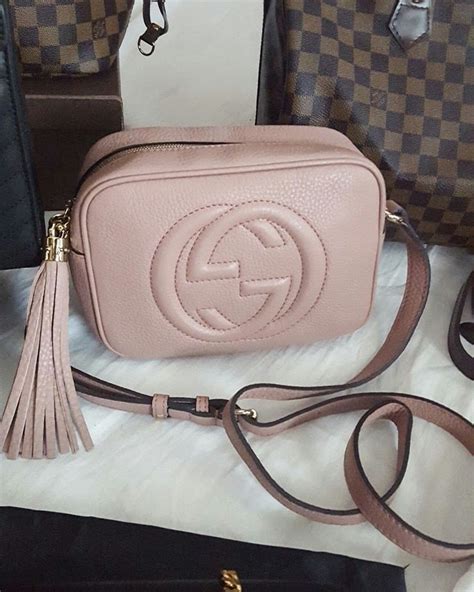 gucci soho disco bag black vs rose beige|authentic gucci soho disco bag.